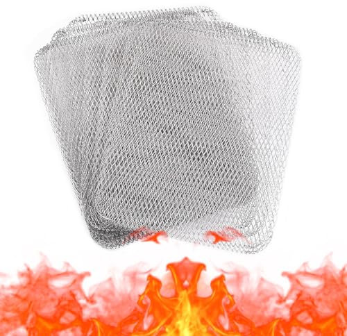 TopHomer 10 PCS BBQ Grill Mat, Disposable Grill Topper Non Stick Aluminum Mesh Grilling Mats for Baking Cooking Barbecue, Works on Gas Charcoal Electric Grills