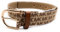 Michael Kors Gürtel I Damen I Echtes Leder I Größe L I 110cm lang mit Schnalle gemessen I 4,0 cm breit I Braun-Beige I Gestanzte große Ösen I Women Belt0960
