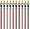 Gebildet 10 Stück 7mm 3V-6V-12V-24V-230V/1A Vorverdrahteter Mini-Taster, SPST Normal offen EIN/AUS 2-poliger Runder Knopf für Modelleisenbahn-Hobby Eisenbahn-Hobby (Gelb)