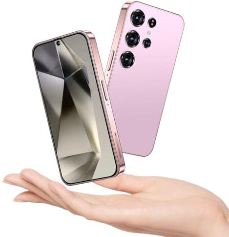 MTGud 4G Mini Smartphone para niños de 4 pulgadas, pantalla Incell HD, batería grande de 2500 mAh, Dual SIM Dual Camera 8 + 5 MP, Face Unlock 4G sin contrato Phone (X24mini-Pink)