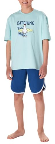 Schiesser Jungen Schlafanzug Set kurz - 100% Organic Bio Baumwolle - Größe 140 bis 176