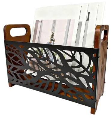 Zeitungsständer Zeitschriftenständer 33x24x13cm, Magazinständer - Holz Zeitungshalter Buchstütze Zeitschriftensammler, Zeitungenaufbewahrung Organizer Für Haus Und Büro, Dokumente Cd Magazin, Blätter