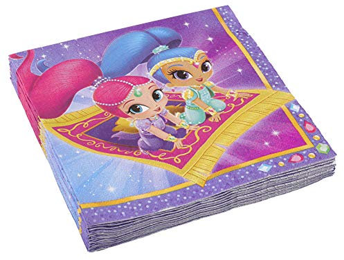 Amscan Shimmer & Shine Assiettes de fête en carton pour enfants 23 cm