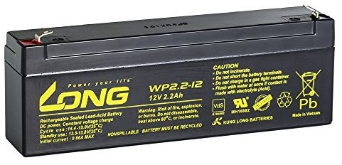 Batterie au plomb longue WP2.2-12 12 V 2,2 Ah avec VD