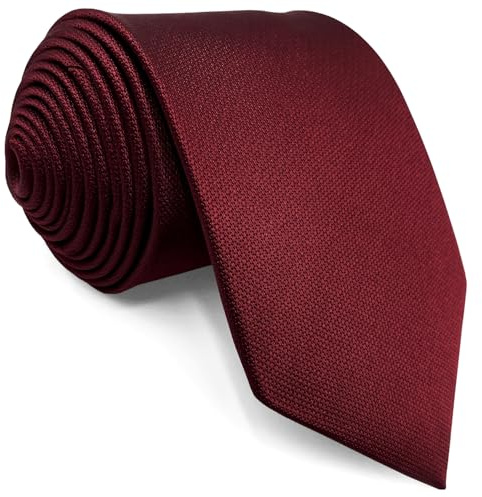 S&W SHLAX&WING Einfarbig Rot Burgundy Hochzeit Herren Krawatte Classic Fashion