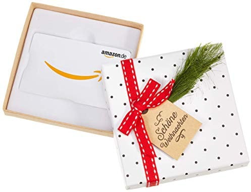 Amazon.de Geschenkkarte in Geschenkbox (Tannenzweig)