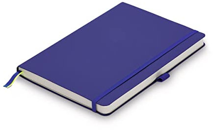 LAMY paper Softcover A5 Notizbuch 810 – Format DIN A5 (145 x 210 mm) in blau mit Lamy-Lineatur, 192 Seiten und elastischem Verschlussband