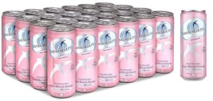San Benedetto, Acqua Minerale Naturale in Lattina, 24x330 ml, Bevanda Pura e Rinfrescante, Design Elegante, Forma Solida e Pratica