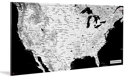 mapdid USA-Landkarte Jalma | Poster, Verschiedene Größen | Stadtkarte Weltkarte (130 x 65 cm)