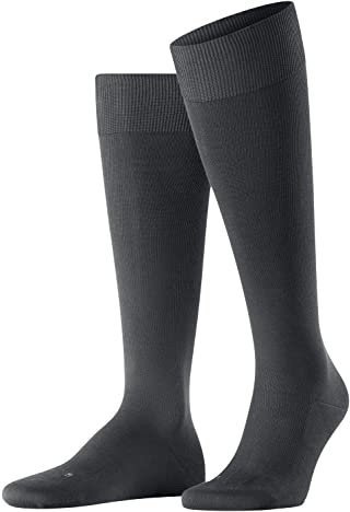 FALKE Herren Kniestrümpfe Energizing Cotton M Kh Baumwolle mit Kompression 1 Paar, Grau Anthracite 3110, 43-44