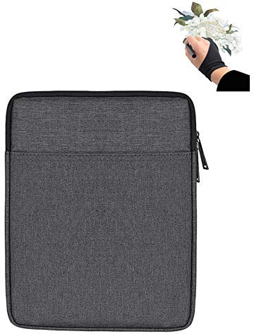 Sacoche de Rangement de Protection pour Tablette Graphique à Dessin Housse de Transport avec Gant d'artiste Compatible pour Huion Inspiroy H640P, XP-Pen G640S, Deco Mini 7, Wacom Intuos CTL6100