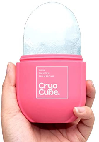 Cryo Cube Ice Roller for Face, Eyes and Neck. Naturally tone and tighten skin, de-puff eye bags, add a healthy glow. Cryotherapy for face and neck which helps enhance skin elasticity.