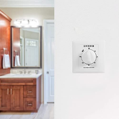 Restokki Zeitschaltuhr, Digital Nach Maß Countdown-Zeitschaltuhr Mechanische Zeitschaltuhr Countdown-Steuerung für Gebläse-Wassererhitzer-Pumpe Aquarium AC 220V 30/60/120 Min(120min)