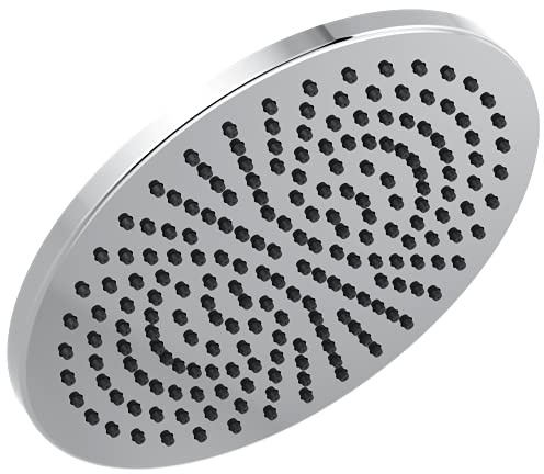 Delta Chrome Round , 12 Inch Metal Large Shower Head Rainfall, Overhead Rain Showerhead, 2.5 GPM Flow Rate, Lumicoat Chrome 52158-PR25