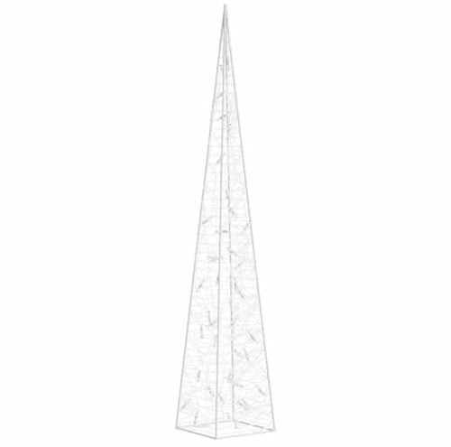 vidaXL LED Leuchtkegel Acryl Deko Lichtkegel Pyramide Weihnachtsbeleuchtung Weihnachtsdeko Weihnachten Dekorationsleuchte Lichterkette Blau 90cm