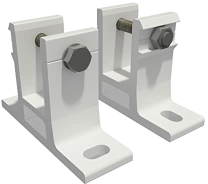 VANA SPP058, 40mm, Aluminium, weiß, 2-Stück, Markisen Wandhalterung Wandkonsole mit Befestigung