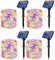 litogo [4 Stück Solar Lichterkette Aussen, 12M 120Led Lichterkette Solarlichterkette für Außen Wasserdicht KupferDraht Outdoor lichterkette Deko Draußen 8 Modus für Balkon, Weihnachten Bunt