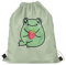 HELLHERO Turnbeutel mit Kordelzug, Rucksack für Kinder, Damen, Herren, Reisen, Sport, frosch, One size