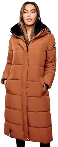 MARIKOO Damen Winter Steppjacke Lang B936