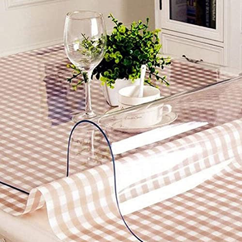 Générique Protector de Mesa Transparente, 90 x 160 cm, Grosor 1,7 mm, 100% Transparente PVC, Fácil de Limpiar e Impermeable, Mantel Transparente, Protector de Mesa