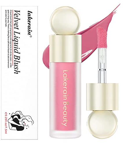 Maquillaje de colorete mate en crema suave: colorete líquido ligero, a prueba de manchas, con acabado húmedo y aspecto natural para las mejillas - Colorete facial con tinte de piel transpirable (02)