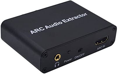 MOUDOAUER Aluminium-HDMI-ARC-Audio-Extraktor, digitaler DAC auf Cinch-Koaxial-SPDIF, 3,5 mm Konverter-Adapter, Ersatzteil-Zubehör