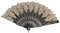 Black Lace Fan Retro Folding Fan Gold Decor Chinese Decor Black Decor Chinese Hand Fan Handheld Fans Hand Fans for Women Black Wedding Decor Festival Vintage Miss White Fan