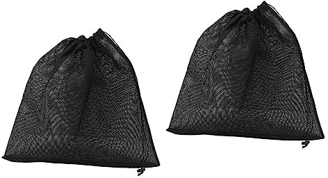 YARNOW 2pcs Aquarium Pump Filter Bag Mesh Barrier for Fish Tank Pump Mesh Bag Drawstring Easy to Clean Replace