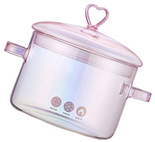 UPKOCH Pentola Piccola Casseruola Casseruola Casseruola Trasparente Piastra A Induzione Teglia Antiaderente Ciotola Per Zuppa Con Coperchio Pentola Per Zuppa Di Stufato Pentola Per