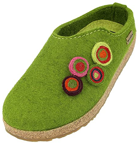 HAFLINGER Grizzly Kanon Filzpantoffel Hausschuh Filzclog Kork