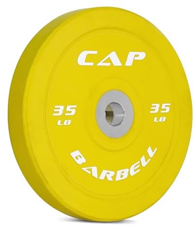 CAP Barbell Best Olympic Stoßstangenplatte, Gelb, 15,9 kg, 1 Stück