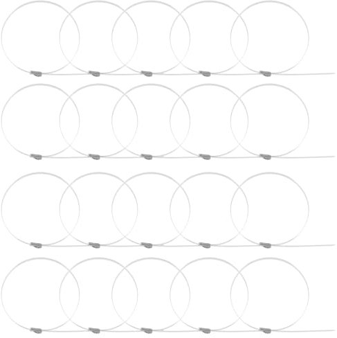 KICHOUSE 100pcs Outdoor Zip Ties for Chain Link Fence Stainless Steel Dog Tie Inground Wire Dog Fence Easy Installation