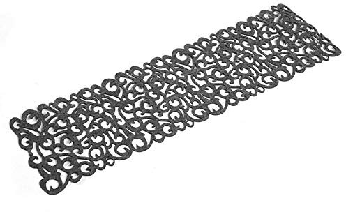 Ausla 40 X 11 Zoll Rechteckige Filz-Tischdeckenläufer, Tischsets, Hitzebeständige Tischdecke für Heimdekoration (dunkelgrau)