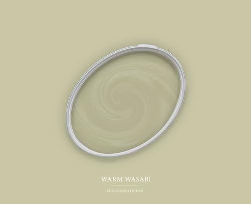 BRICOFLOR Wandfarbe beige grün Innen Farbe seidenmatt in 2,5 und 5 l ideal für Flur und Wohnzimmer Dispersionsfarbe gut deckend