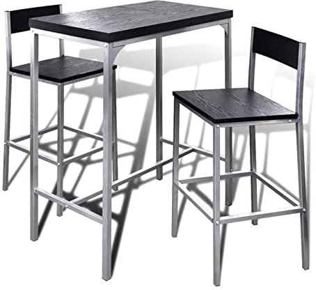 CIADAZ Frühstücksbar Set, Bartisch Mit Barhocker Set, Bartische & -theken, Bartheke Küche, Bartisch Set, Küchentresen, Bartisch Mit Barhocker,