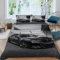 Sportwagen Bettwäsche-Sets,Microfaser Bettwäsche 135X200 + 80X80 Kissenbezug,Schwarzes Auto 3D Bettbezug Mit Reißverschluss Sommer Winter Für Kinder,Single Bed,A30