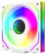 ICOLER UNI Fan JM-V2 120mm Reverse Flow Infinity Mirror Module Daisy-Chain ARGB Fan Single Package,ONLY Fan,Without LINE, Need to Buy The Connection Cable Separately（White）