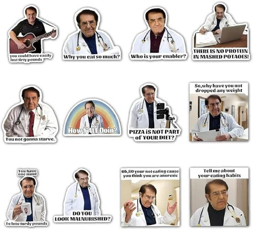 12 PCS Dr Now Fridge Magnet, Dr Now, Fridge Stickers, Funny Kitchen Fridge Magnets, Cute Diet Magnet Fridges, Funny Magnets Fridge Dector for Gifts, Motivational Diet Helper