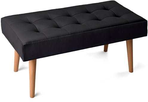 MG Design Polsterbank 45 × 90 cm in Dunkelgrau – stabiles Holzgestell, weich gepolstert, samtig-weiche Oberfläche mit dezentem Schimmer, pflegeleicht – für Wohnzimmer, Schlafzimmer & Flur
