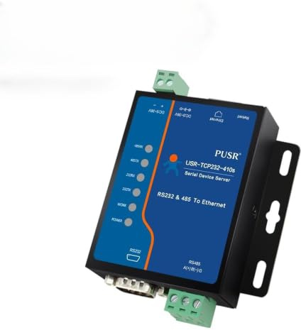 PUSR USR-TCP232-410S Dual Seriell zu Ethernet Konverter (RS232 & RS485) - Modbus RTU zu TCP Gateway MQTT mit SSL/TLS & Web-Konfiguration - IP Device Server, inkl. 5V Netzteil