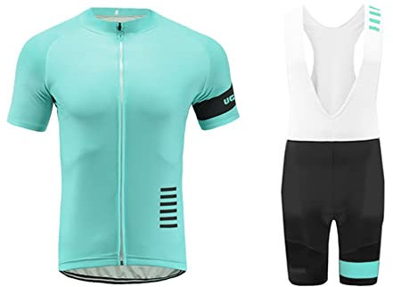 UGLY FROG H108 Radtrikot Set Herren Fahrrad Trikot Kurzarm Radhose mit 20D Sitzpolster, Atmungsaktiv Fahrrad Anzug für Radfahren MTB Jogging