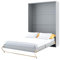 Friderik Concept PRO 1 CP-01 Wandklappbett Vertikal Schrankbett, 140x200 cm (Grau)