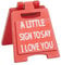 GORGECRAFT A Little Sign to Say I Love You Valentines Day Gifts Funny Office Home Table Desk Decor with Envelope and Greeting Card for Wedding Birthday Marriage Anniversary Couple Fiancee Wife Husband