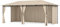 blumfeldt Cenador Mondo 3x6, Estructura de Acero, Cortinas, Resistente al Óxido, para Jardín, Beige