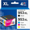 Starink 953XL Multipack Druckerpatronen Kompatibel für HP 953 XL 953XL für HP Officejet Pro 7720 8710 8715 8730 8210 8720 7740 8725 8218 8740 Drucker, Gelb, Schwarz, Cyan, Magenta,4er Pack