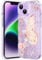 CASBST Compatible with iPhone 14 Case, Clear Case with Cute Butterfly Pattern Design for Girls Women, Slim Soft TPU Shockproof Protective Aesthetic Cover for iPhone 14 (Light Pink Butterfly)