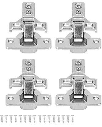4 PCS Inset Soft Close Hinges with Screws, 105 Degree Concealed Hinges for Cabinet Cupboard Closet Wardrobes