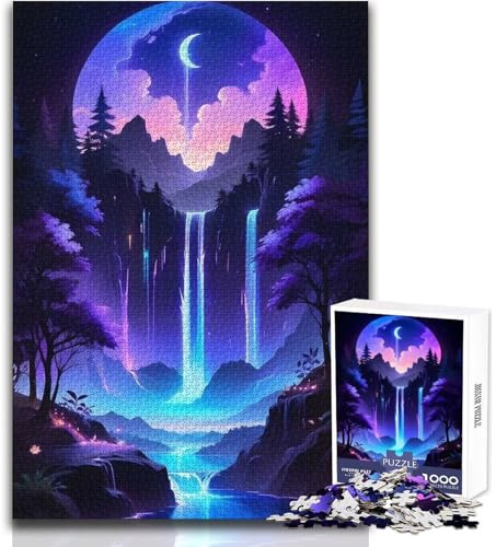 Enchanted Neon Cascade II Puzzle mit 1000 Teilen für Teenager–Lernspielzeug zur Förderung der Fähigkeiten besondere Momente–Größe: 38x52cm