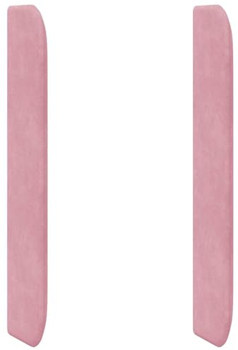 vidaXL Kopfteil Ohr Rosa 80 x 16 x 4 cm Samt, Moderner Samt-Headboard, stylische Schlafzimmer-Deko, Robustes Möbel, weiche Polster, edler Akzent