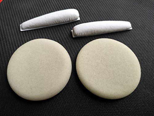 Ersatz Ohrpolster Ohrpolster Schaumstoff Kissen + Haarband Pad Ersatzteile für Sennheiser PX100 PX130 px100ii PX131 PC30 PX80, ohraufliegende Kopfhörer Ohrenschützer Kissen (grau)